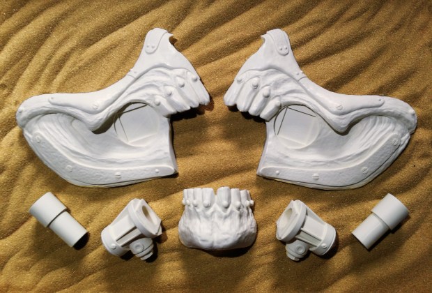 SLS Printed Parts For The Replica Mask.